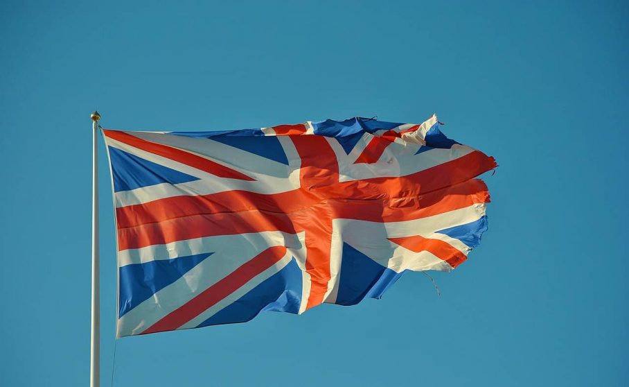 image of a british flag, perfecto para aprender inglés