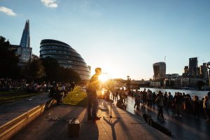 view of london from london bridge